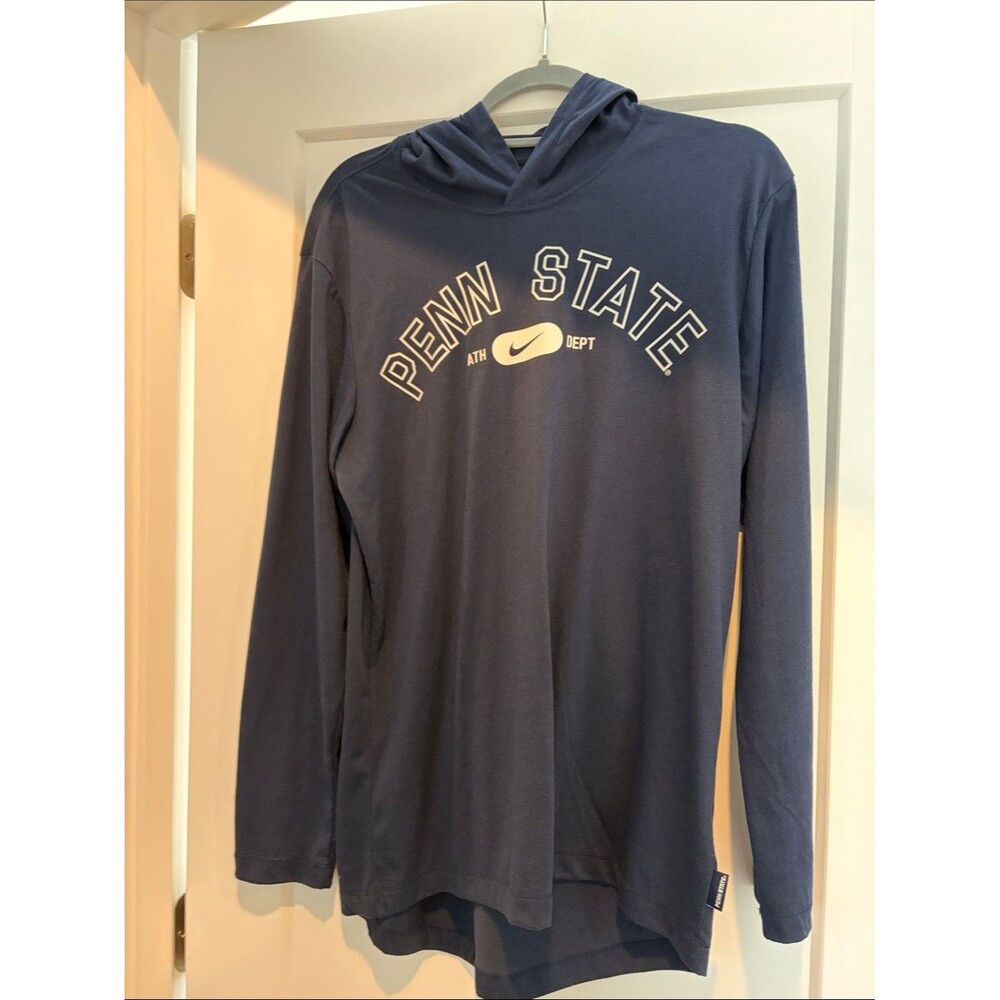 Nike dri fit Navy Penn State Long-Sleeve Hooded Tee